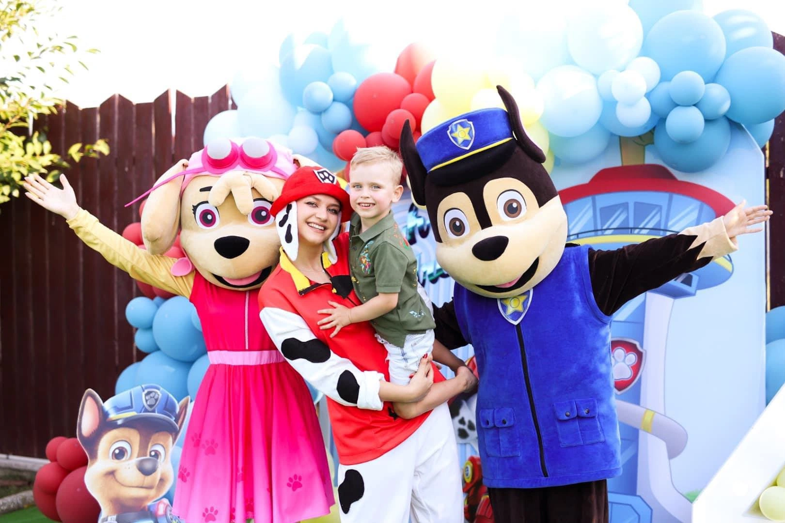 animatoare si mascote paw patrol la petrecere